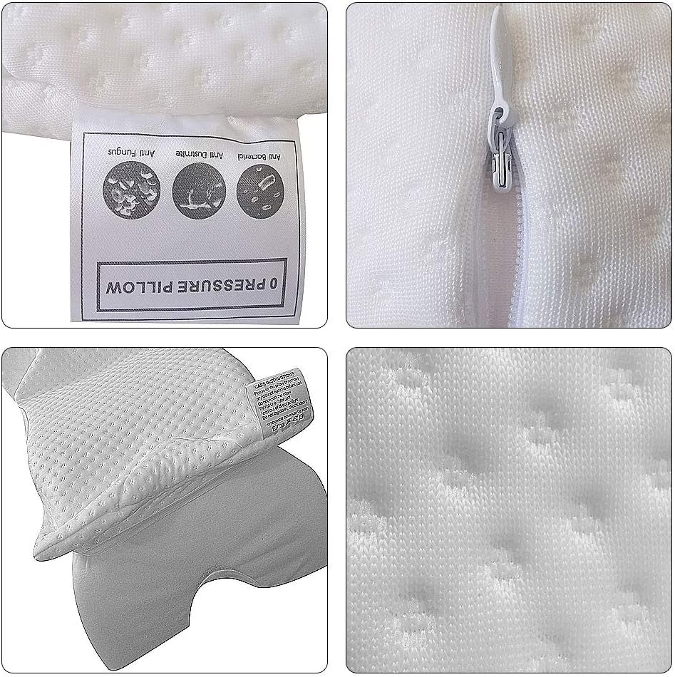 Oreiller de couchage latéral pour couple, bras relaxant, oreiller incurvé en mousse à mémoire de forme, oreiller de voyage en forme de U, oreiller en soie glacée à zéro pression, retour lent pour les couples, oreillers orthopédiques cervicaux Naty Shop
