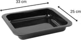 Zenker Ofenbackform (33 X 5 X 25 Cm) CUISSON SPÉCIALE, Rechteckige Auflaufform Mit Emaille-Versiegelung, Backform Mit Extra Hohem Rand (Farbe: Schwarz), Menge: 1 Stück Moules et plaques pour la pâtisserie Naty Shop