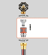 Gardena 39042-M Kit de démarrage à raccord rapide en métal pour tuyaux d'arrosage, raccords rapides et accessoires en quelques secondes, 4 pièces comprenant des adaptateurs anti-fuite pour prise et prise