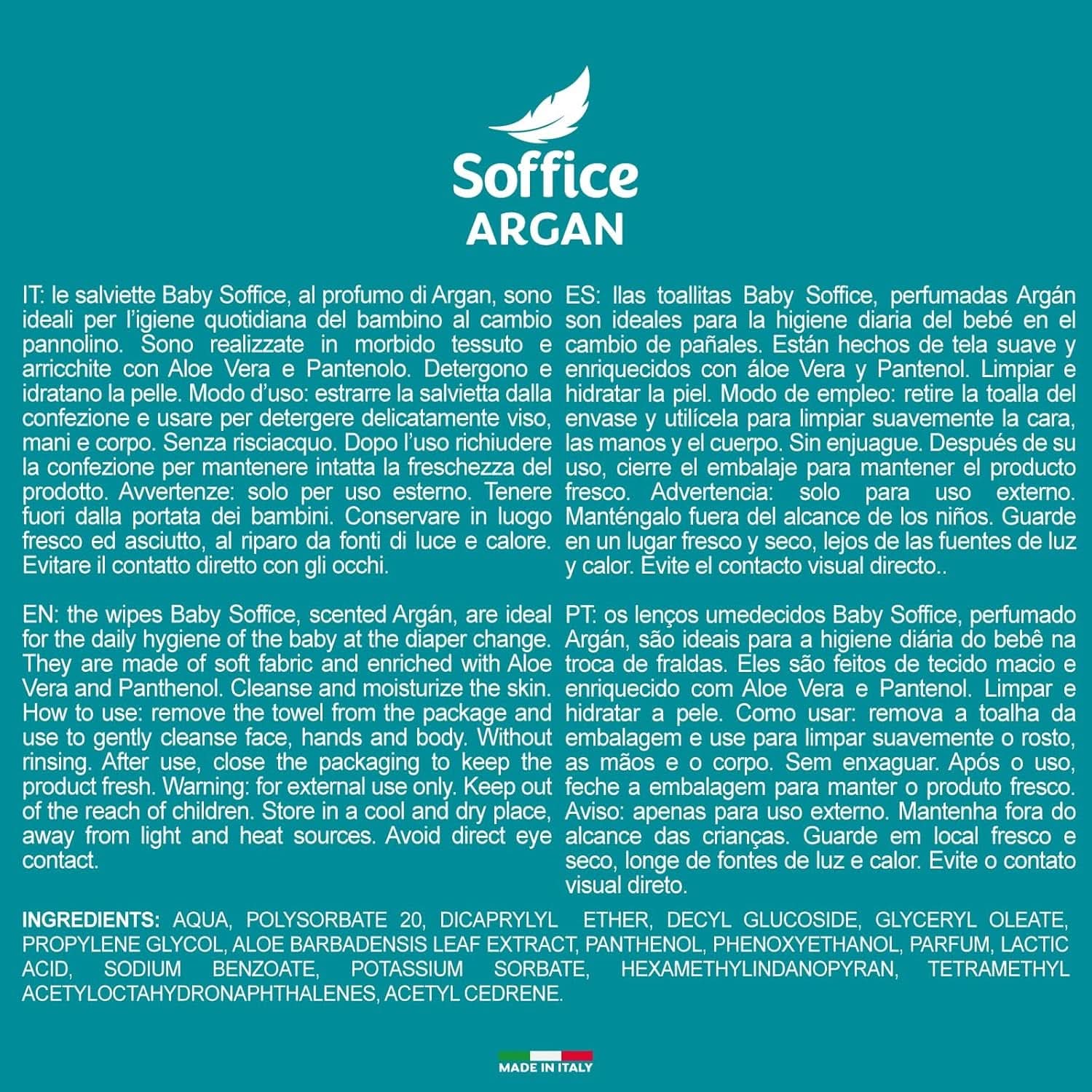 Feuchttücher Für Neugeborene, 72 Stück, Pop-Up Argan – Accessoires et produits pour l'hygiène des bébés, idéal pour le nettoyage du bébé et la maternelle – Lingettes pour bébé de santé et de rééducation – 12 paquets Naty Shop