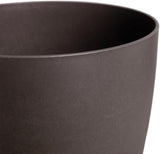 elho The Coffee Collection, pot d'intérieur rond, 18 cm, en marc de café et plastique recyclé - marron/marron expresso