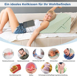 Oreiller compensé réglable pour enfants, oreiller de lecture en mousse haute densité pour lit et canapé, oreiller de tête ergonomique pour l'apnée du reflux du sommeil, oreiller de jambe/oreiller de dos pour jouer et lire (vert)