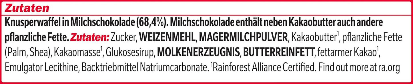 Nestlé Mini XXL Barres de chocolat Barres de gaufrettes croustillantes au chocolat au lait Paquet de 4 (1 x 301 g)