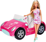 Simba Steffi Love Beach Car Doll en tenue d'été cool avec poussette de plage 29 cm, à partir de 3 ans