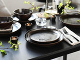 CreaTable, 21249, série Natura Organic RUSTY, service de table 12 pièces pour 4 personnes, service d'assiettes en porcelaine, passe au lave-vaisselle et au micro-ondes, fabriqué en Europe