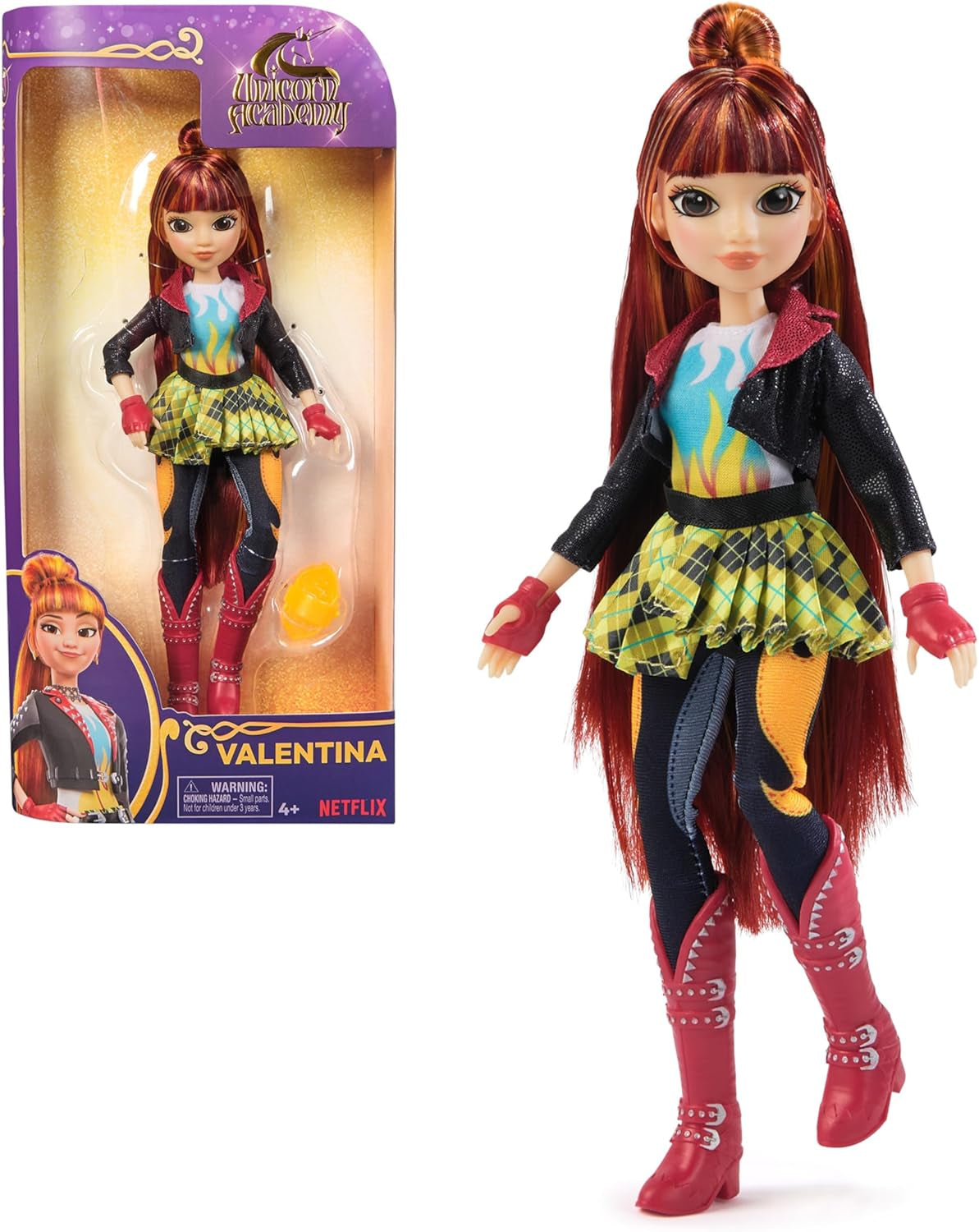 Unicorn Academy Deluxe Masked Ball Sophia - poupée de 24 cm de la populaire série Netflix avec 2 tenues, habillage classique et jeu de rôle, à partir de 4 ans Naty Shop Dolls Poupée à habiller Valentina