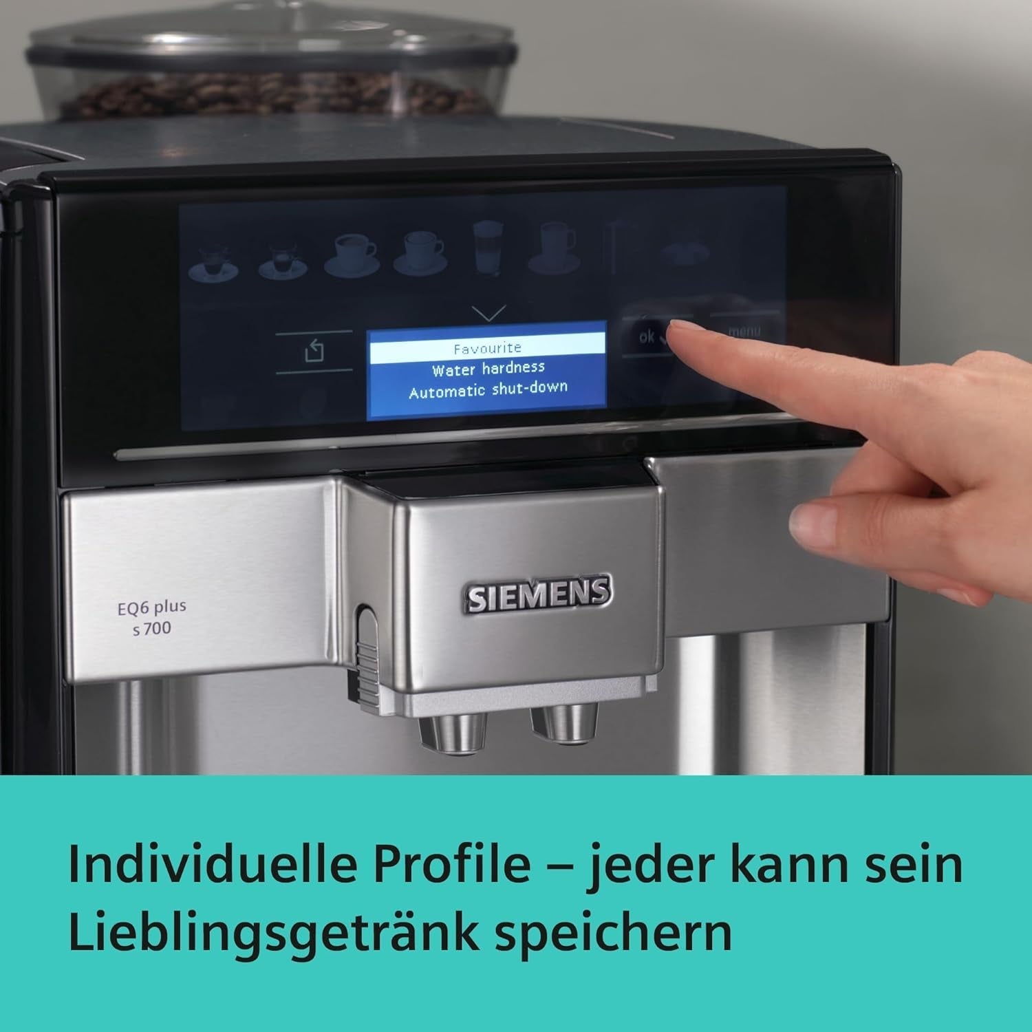 Machine à expresso automatique Siemens EQ.6 plus s700 TE657503DE, pour de nombreuses spécialités de café, mousseur à lait, moulin en céramique, double fonction café, anticalcaire, nettoyage vapeur automatique, 1500 W, acier inoxydable
