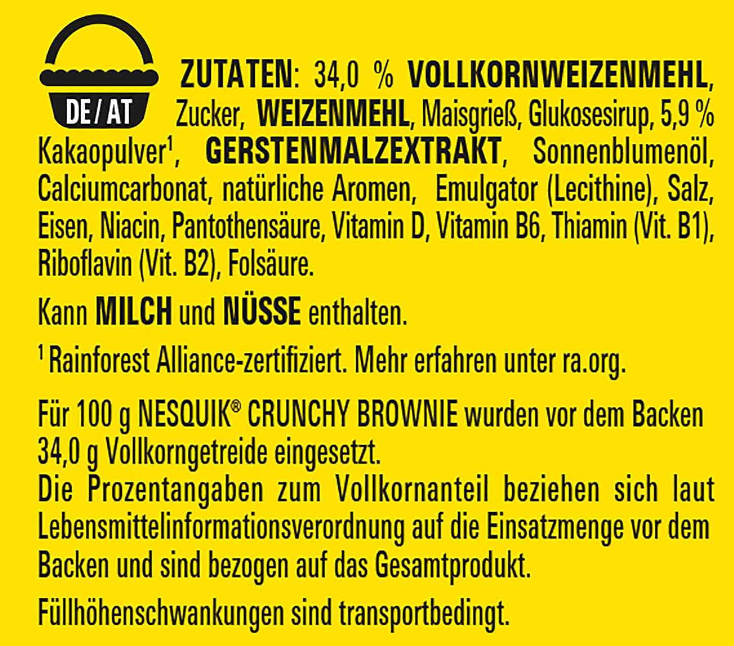 Nestlé NESQUIK Brownie croquant, céréales de petit-déjeuner croquantes avec pépites de chocolat et forme innovante pour plus de croquant, paquet de 7 (7 x 300 g)