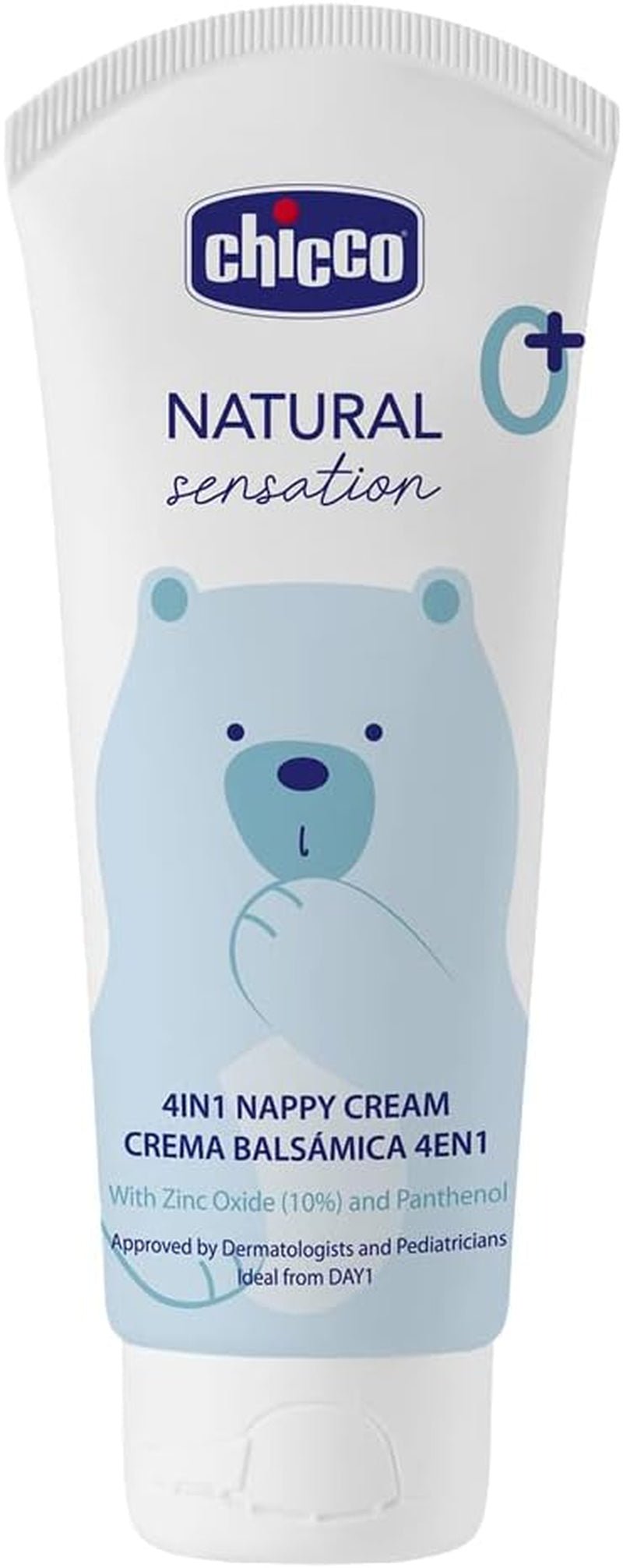 CHICCO NATURAL SENSATION - SET 2 : 1 SHAMPOOING ET BAIN - NON DESSÉCHANT 200 ML, 1 CRÈME DE CHANGEMENT 4EN1 100 ML Enfants - Bain et Soin Naty Shop