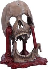 Crâne Renaissance, 19 cm, résine, noir et or, motif baroque doré, ornement crâne noir, décoration gothique, coulé dans la meilleure résine synthétique, peint à la main par des experts Naty Shop Statuettes et sculptures marron 16,5 cm