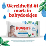 Lingettes humides naturelles biodégradables Huggies pour bébés sensibles, 8 x 48 lingettes, paquet en vrac