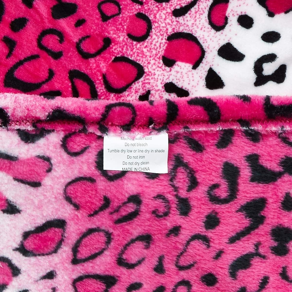 Home Must Haves Queen/King Zebra Giraffe Safari Animal Print Toutes saisons Super doux et chaud Couverture de canapé Taille de lit Rose Polyester Rose Léopard Quilts & Quilts Naty Shop