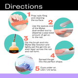 Mylee Magic Extender Gel Tool avec deux extrémités – Pinceaux et spatules 2 en 1 pour l'application UV/LED, les pointes de nez et les extensions