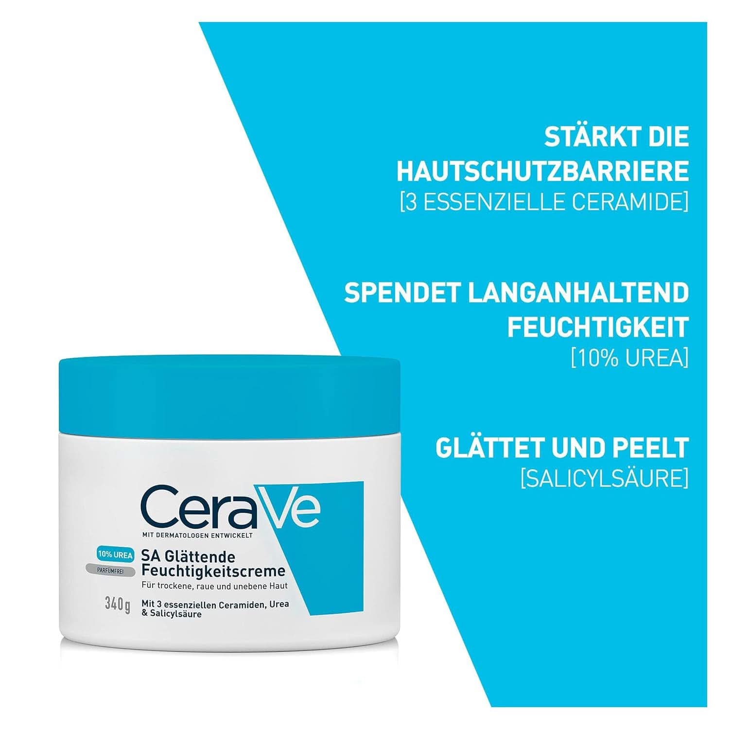 Crème Cerave pour peaux sèches, rugueuses et inégales Cosmétiques et Beauté Naty Shop