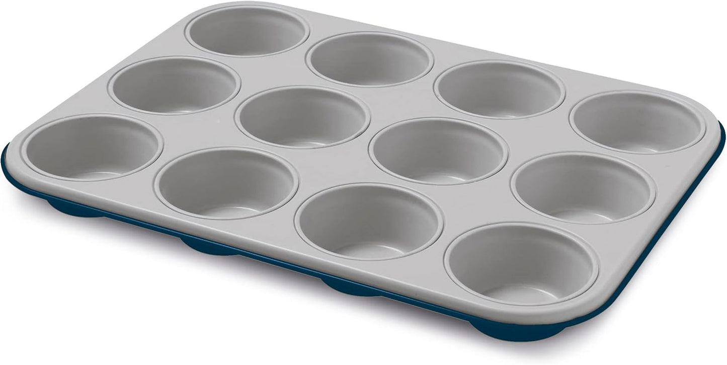 , XBake line, moule à pâtisserie pour 12 muffins, acier avec revêtement Moules et plaques à pâtisserie Naty Shop