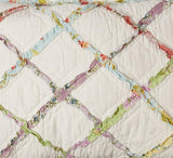 Laura Ashley Home Couette Rüschen Garden Collection, 100% coton, Ultra douce, Pour toutes les saisons, Réversible, Elégante, Lit double, Couleur Crème (197783) Couettes et couettes Naty Shop