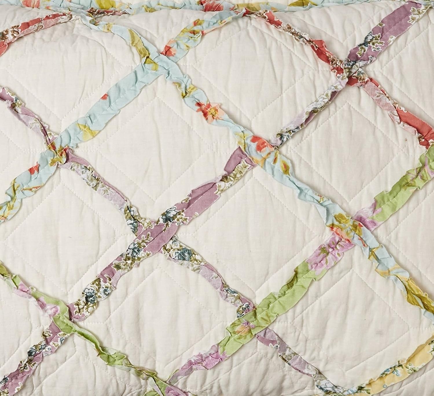 Laura Ashley Home Couette Rüschen Garden Collection, 100% coton, Ultra douce, Pour toutes les saisons, Réversible, Elégante, Lit double, Couleur Crème (197783) Couettes et couettes Naty Shop