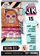 Mdr Surprise ! 570776E7CAZ Mini poupée mannequin JK - 15 surprises, vêtements et accessoires - Objets de collection - Neon QT