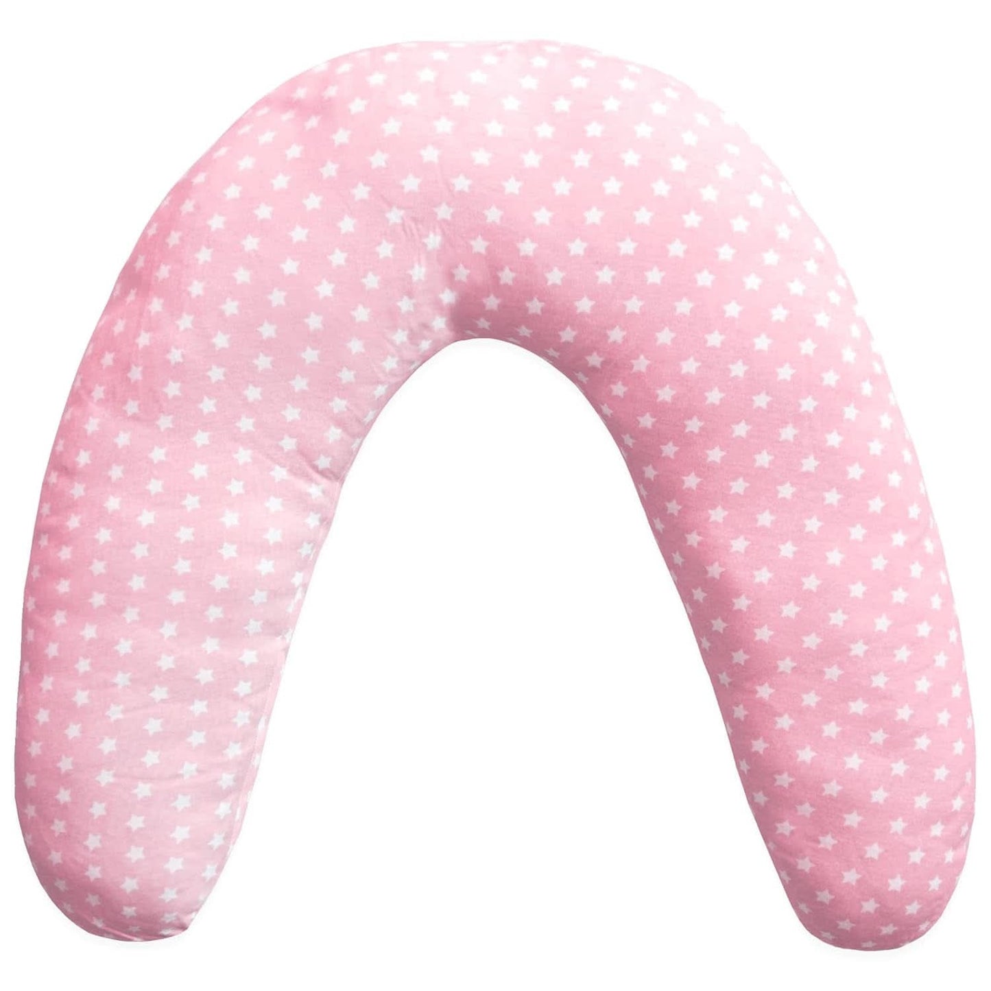 Coussin d'allaitement nouveau-né XL, housse 100% coton, amovible et lavable, garnissage polyester, motif étoiles Accessoires Alimentation et Allaitement Bebe Naty Shop Rose XL
