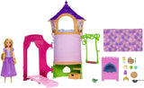 Disney Princess HMV99 - Poupée Raiponce mobile et tour de jeu avec du plaisir tout autour, 6 aires de jeux et 15 accessoires, inspirés du film Disney, jouets pour poupées de 3 ans Naty Shop Dolls Rapunzel's Tower