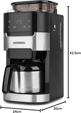 Machine à expresso thermique GASTROBACK Grind & Brew Pro, argent, noir