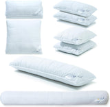 Coussin de couchage latéral 40 X 145 Cm fermeture éclair coussin d'allaitement 1500G Climatisation Oreillers standards Oeko-Tex Naty Shop