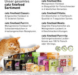 Nourriture humide pour chats Catz Finefood Purrrr avec monoprotéine et saumon no. 105, pour chats à digestion sensible, 16 x 80 g