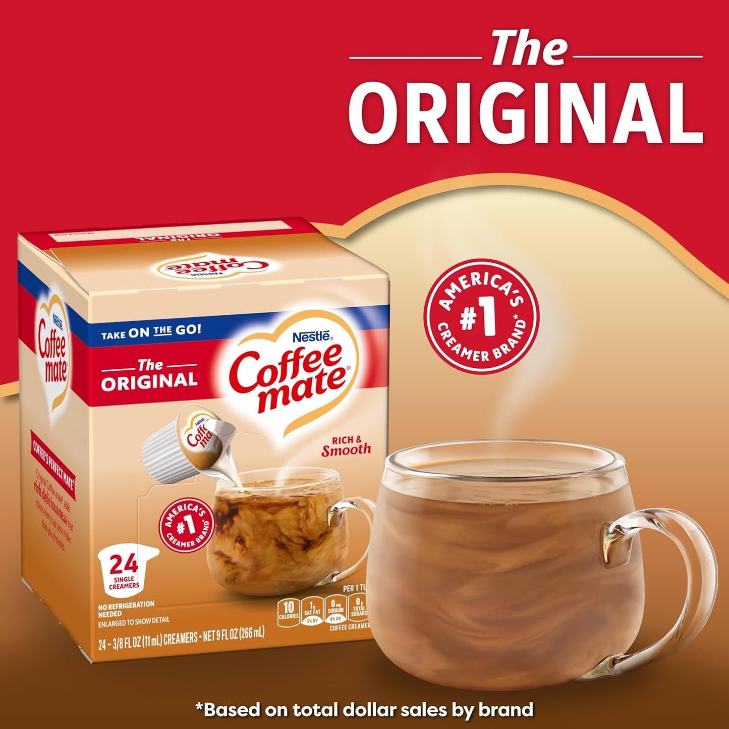 Nestlé Coffee-Mate Original Flüssige Kaffeesahne (24x11ml) Importation américaine !