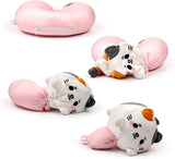 Puckator Swapseazzz Oreiller de voyage en peluche 2 en 1 Lola La Gatta Blanc Oreillers de voyage standard Naty Shop