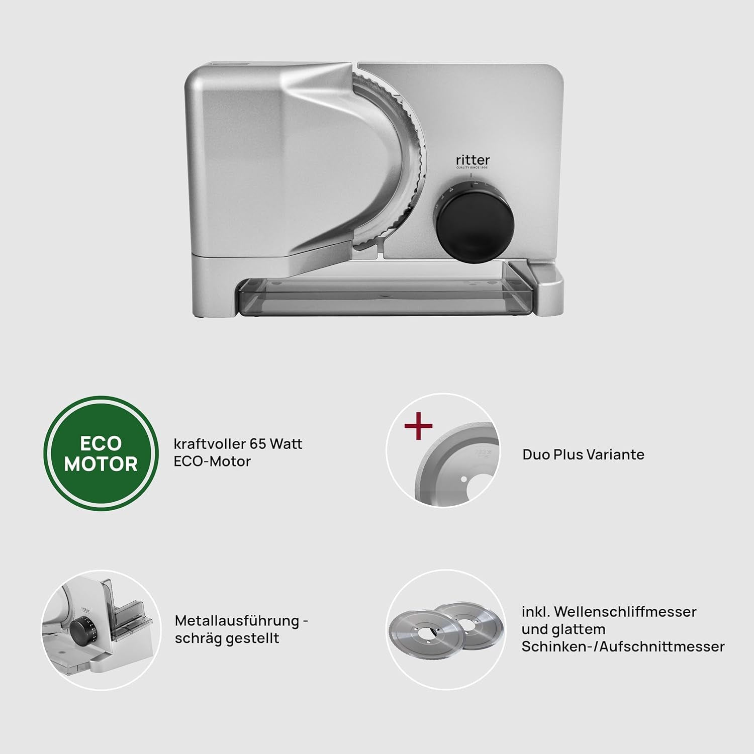 Ritter E 16 Duo plus Trancheuse électrique multifonctionnelle, fabriquée en Allemagne Râpes et trancheuses Naty Shop