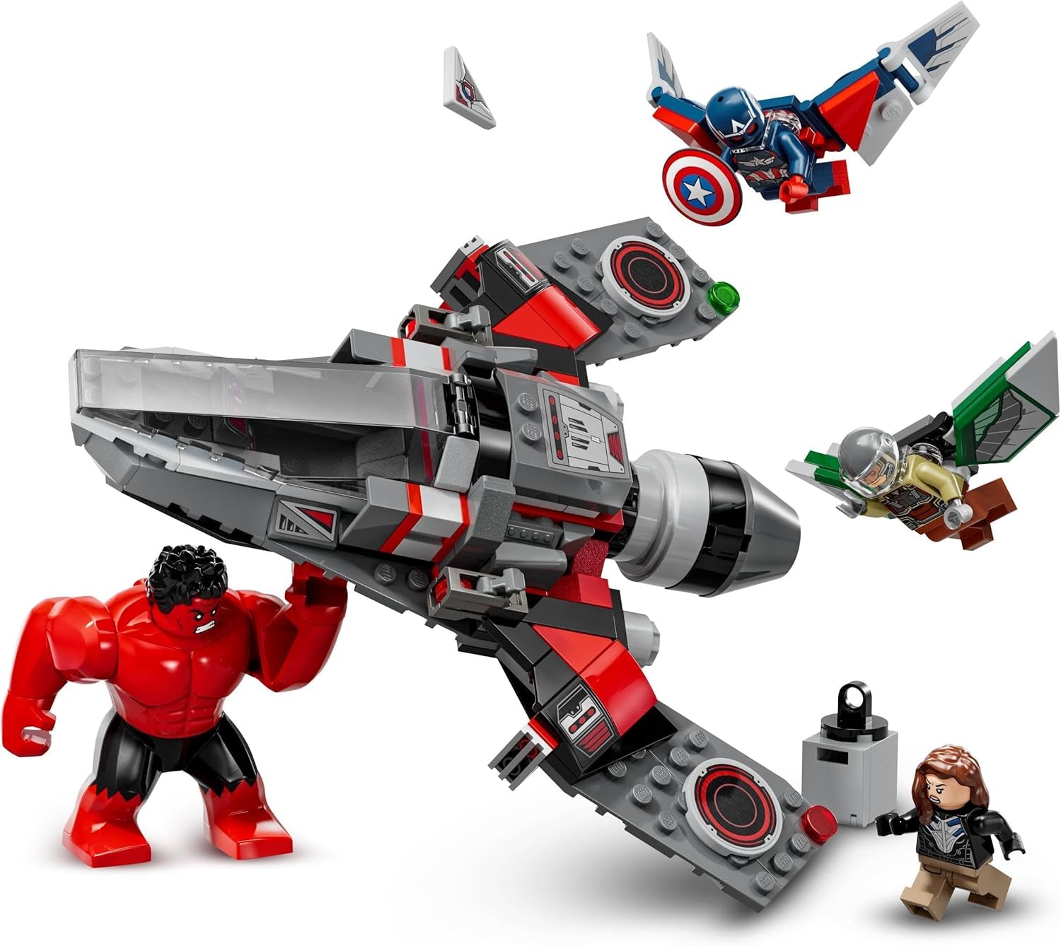 LEGO Marvel Affrontement entre Captain America et Red Hulk Cadeau pour enfants Jet Set à construire Jouet de super-héros pour garçons et filles de 8 ans Jouet de construction d'aventure 76292 Jeux de construction Besuche den LEGO-Store