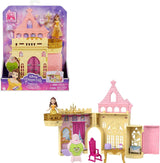 Mattel Disney Princess Transforming Playset Carriage to Castle avec poupée Little Aurora, 3 niveaux, 6 aires de jeu, 4 figurines, meubles et accessoires HWX17 Dolls Naty Shop Belle Playset