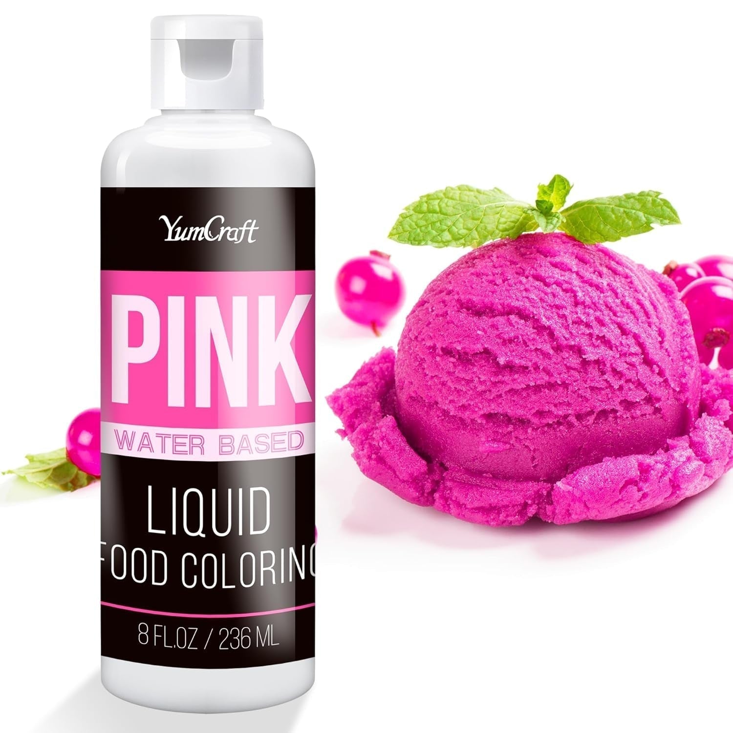 Colorant alimentaire - Colorant alimentaire liquide hautement concentré pour gâteaux, pâtisseries, œufs de Pâques, boissons - Colorant alimentaire sans sucre pour fondant, glaçage, slime, décoration de gâteaux (Velours Rouge, 236 ml)