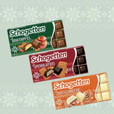 Schogetten Édition hiver aux pommes mûres I Barre de chocolat 100g I au chocolat au lait et en morceaux individuels pratiques