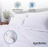 Couverture d'été Komfortec 135X200 Cm, 170Gsm, Couverture fine et légère pour l'été, couverture anti-allergique, couettes et couettes blanches Naty Shop