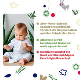 Lingettes humides Kindii Natural Balance pour bébés – (1 x 60 pcs.) Lingettes humides pour bébés et enfants – Protectrices, Aloe Vera, Parfum délicat – 60 pcs.
