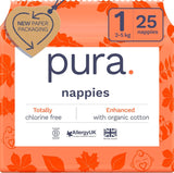 Couches Eco Baby - Taille 3 (4-9 kg), 1 paquet (26 couches), couches ultra douces pour peaux sensibles, coton biologique, protection contre les fuites jusqu'à 12 heures, nouveau guide des tailles