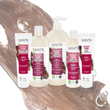 SANTE Naturkosmetik Glossy Shine Mask Extrait de feuille de bouleau bio + complexe protéique 3x, masque capillaire hydratant et sans silicone, soin capillaire végétalien pour plus de brillance et de souplesse, 150 ml Naty Shop Hair Mask