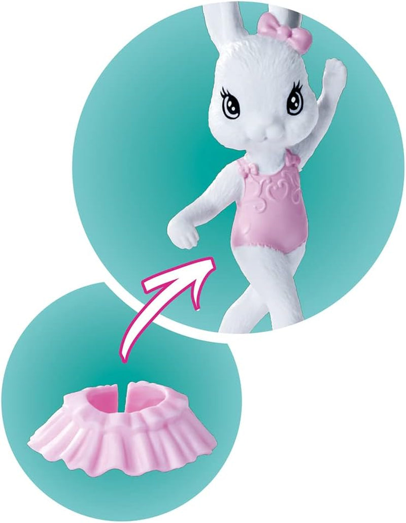Simba 105733603 - Steffi Love Dancing Ballerina, Steffi en poupée ballerine avec ami animal et jupe rotative, poupée de jeu 29 cm, à partir de 3 ans