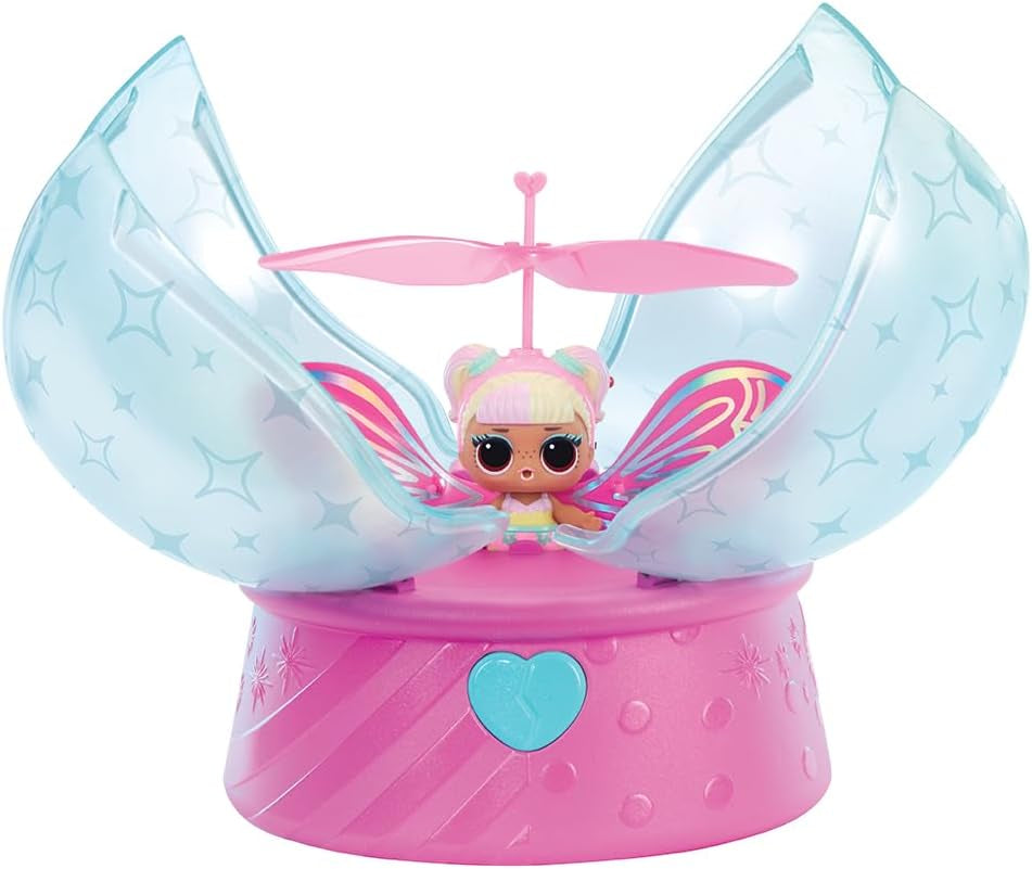 Mdr Surprise ! Magic Flyers Fairies Tots - Flower Child - Comprend 1 poupée et 1 baguette magique dans un paquet en forme de fleur, 2 à collectionner, Rose