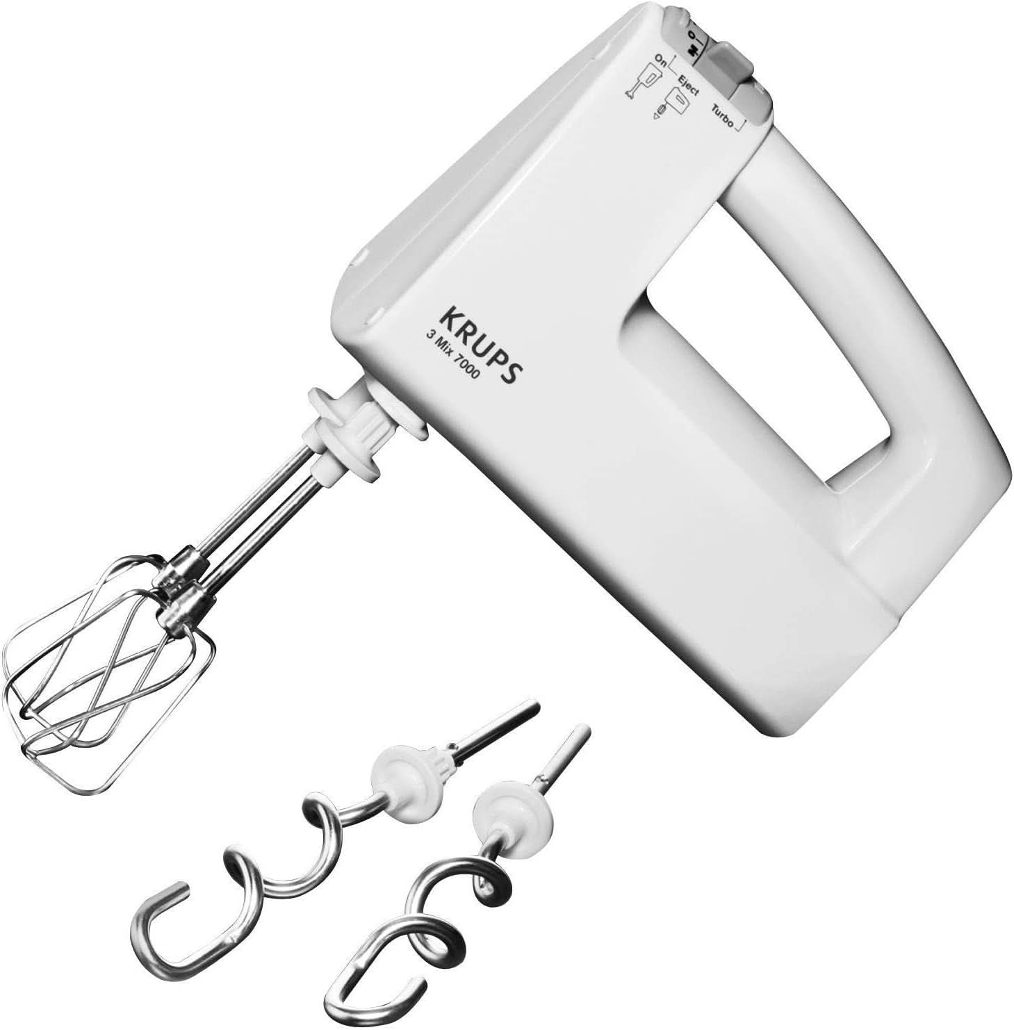 Krups 3Mix 7000 Batteur à main 60 Jahre Special Edition, 500 Watt, Knet- Und Rührhaken Aus Edelstahl, Langes Netzkabel, Zubehörtasche, F6085811, Schwarz/Kupfer Kitchen Naty Shop Single