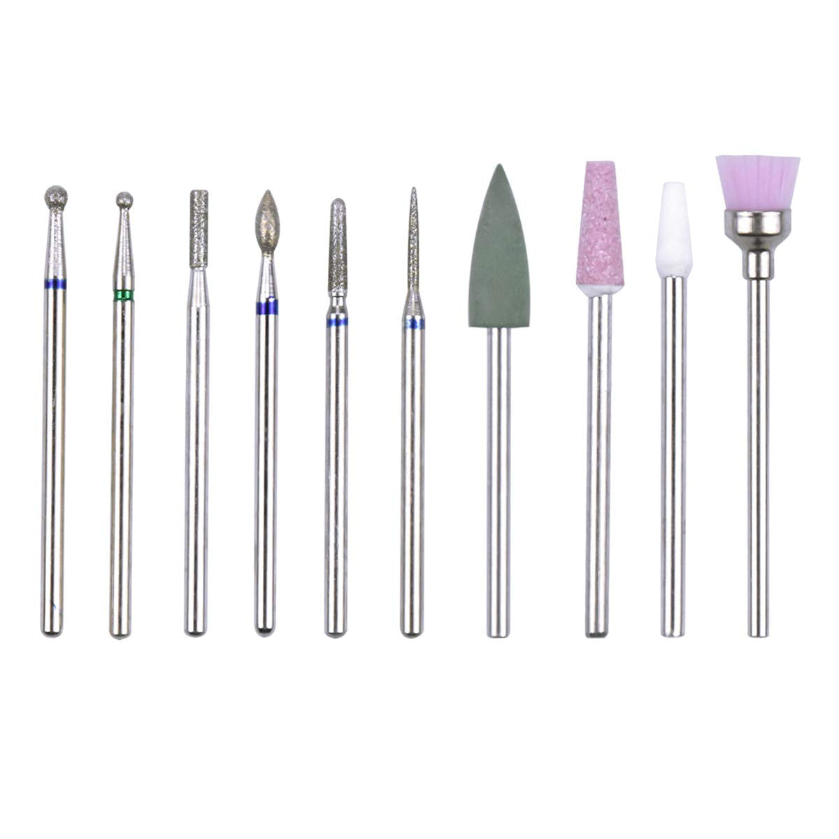 10 pièces Nagelbohrer Bits, Nagelfräser, Wolframlegierung Nagelfräser Bits, Professioneller Nagelfräser, Gelnägel Zubehör Nageldesign Zubehör Für Maniküre Pedicüre Entfernen Nail Art