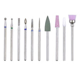 10 pièces Nagelbohrer Bits, Nagelfräser, Wolframlegierung Nagelfräser Bits, Professioneller Nagelfräser, Gelnägel Zubehör Nageldesign Zubehör Für Maniküre Pedicüre Entfernen Nail Art