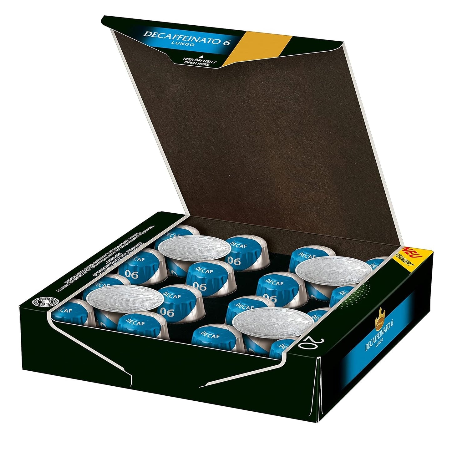 Jacobs Kaffeekapseln Guten Morgen XL Intense - 10er Pack (10 x 20 Getränke) & Kaffeekapseln Lungo Decaffeinato - Intensität 6- 200 Nespresso compatible Kapseln, 10er Pack, 10 x 20 Getränke