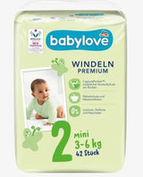 Couches premium taille 2, mini, 3-6 kg, 42 pièces