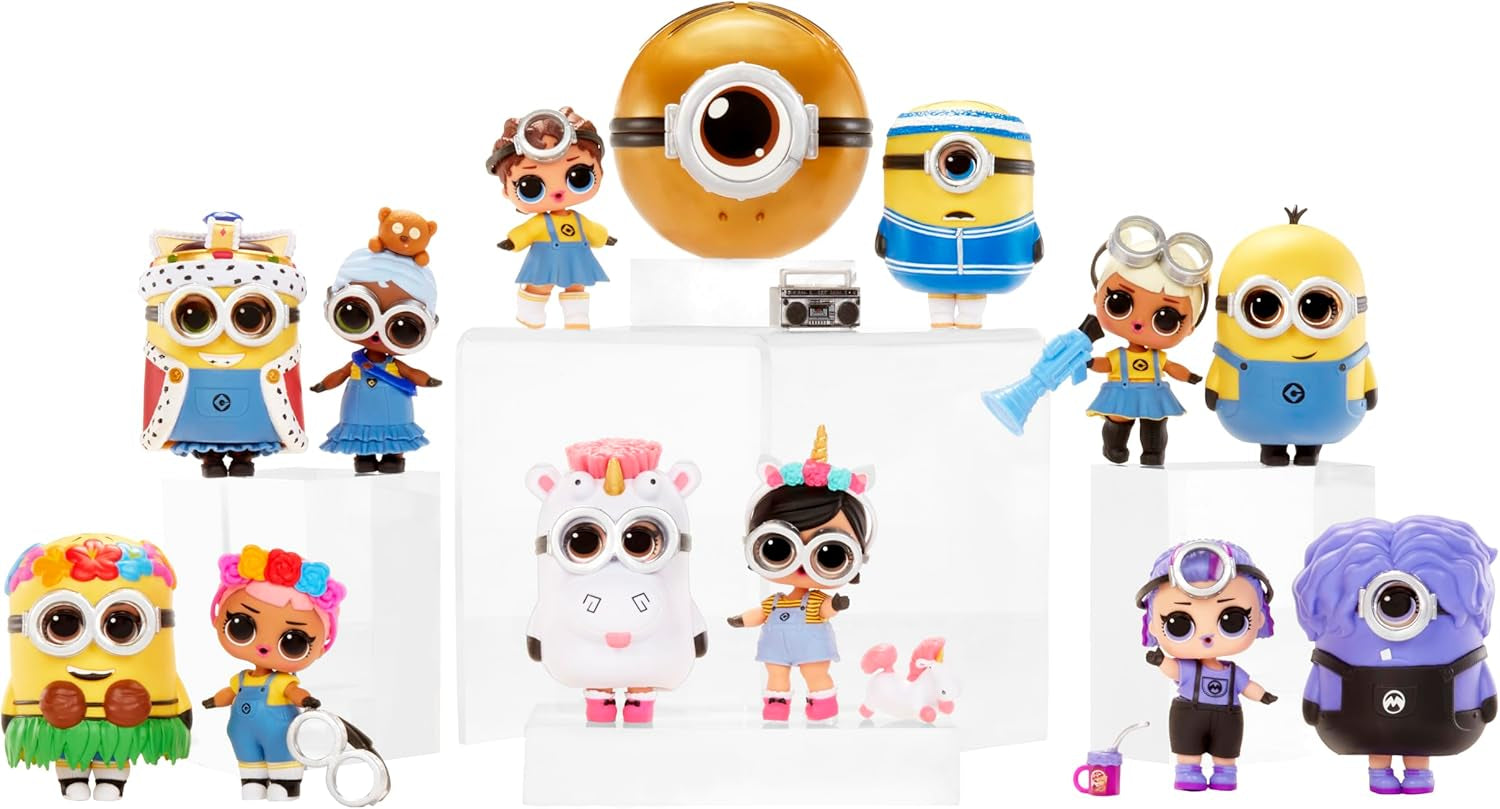 Mdr Surprise ! Loves Minions Tots - Comprend 1 poupée avec tenue et accessoires, un ballon inspiré des Minions, un emballage caché, 6 poupées à collectionner
