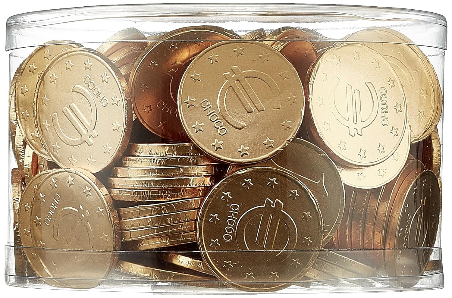 Theobroma Goldgeld Schokoladen Euros, Perdez des Münzen dans Der Dose, 1Er Pack (1 X 1 Kg) Naty Shop Goldgeld