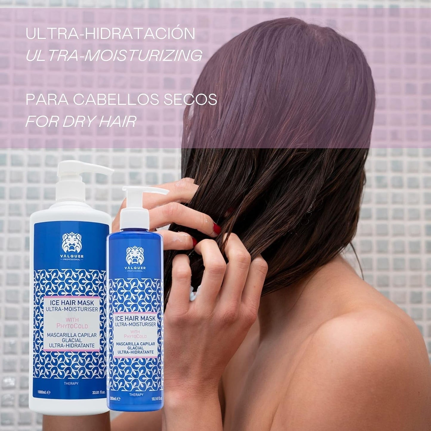 Valquer Profesional Ice Hair Mask - Masque capillaire ultra-hydratant sans sulfates, sels et silicones Masque capillaire Naty Shop