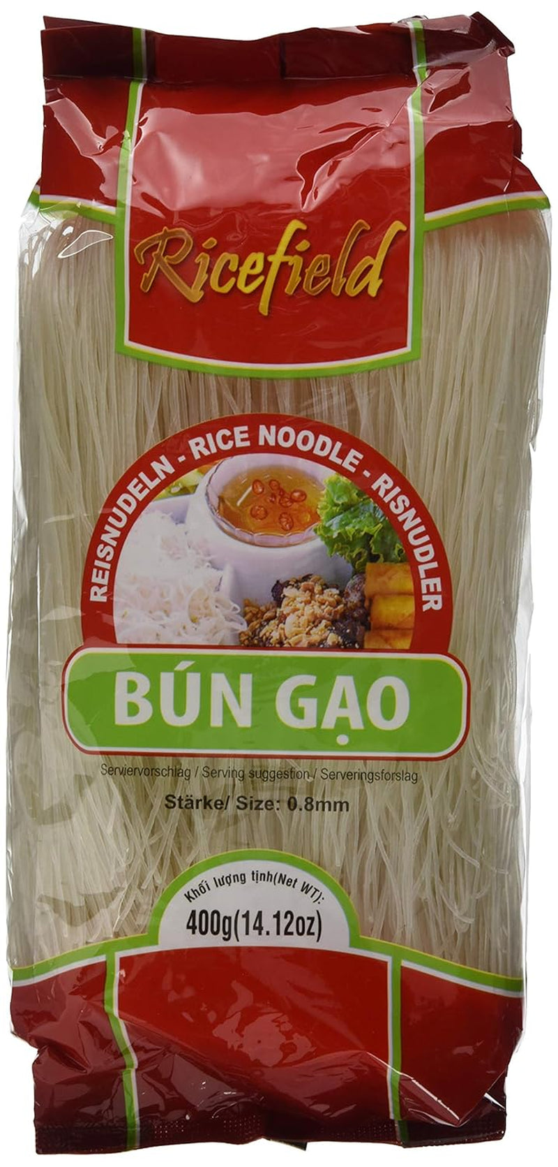 Vermicelles Ricefield 0,8 mm Bun Gao 6 Pack (6 x 400g)