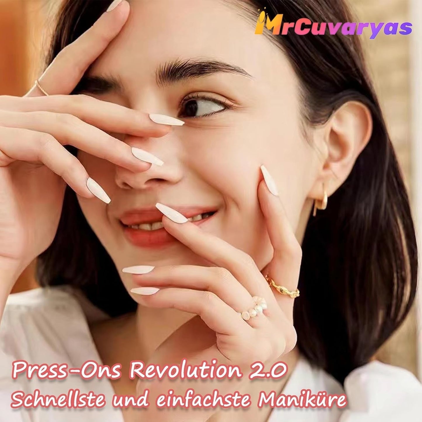 Ensemble de faux ongles – 240 pièces de faux ongles français à coller – Rose blanc dégradé design ongles artificiels couverture complète en gel doux naturel et confortable à porter (rose amande)